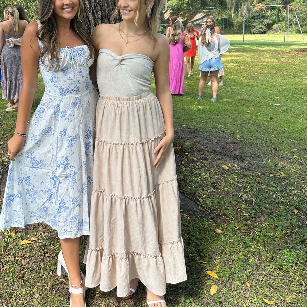 Blu Pepper Tan Maxi Skirt